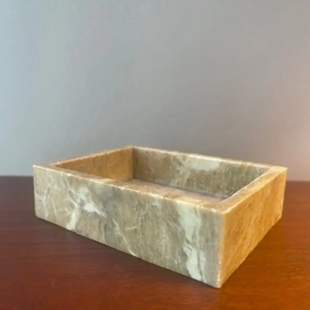 Marble Stone Rectangle Trinket Dish